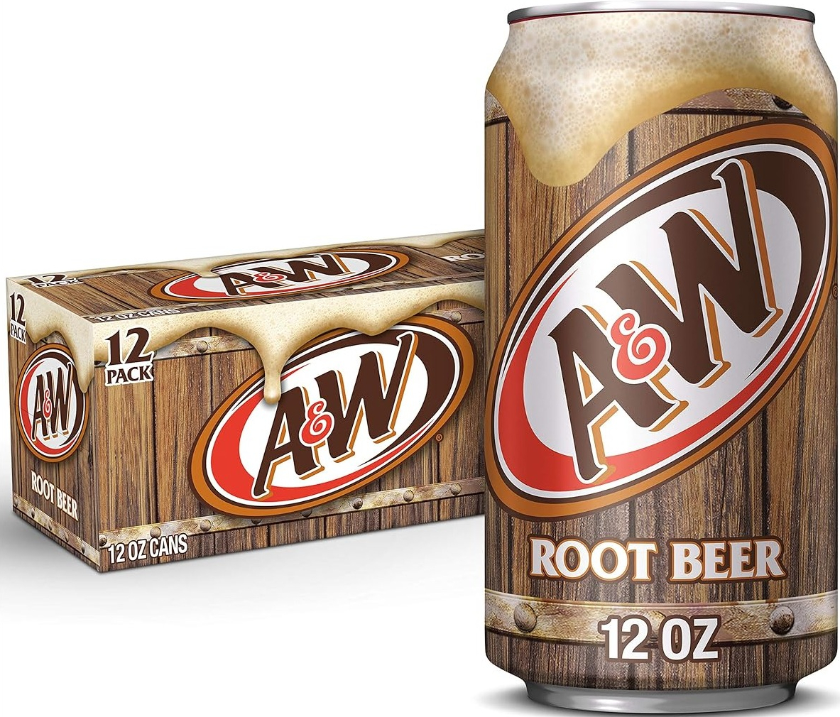 A W Root Beer Soda Fl Oz Pack of A W Root Beer Soda case and can