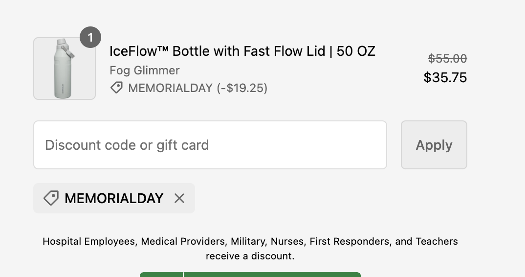 Stanley IceFlow cart screenshot 