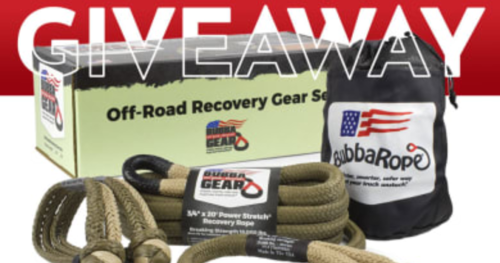 JBTools Win a Bubba Rope Off Road Tow Rope Recovery Set Giveaway