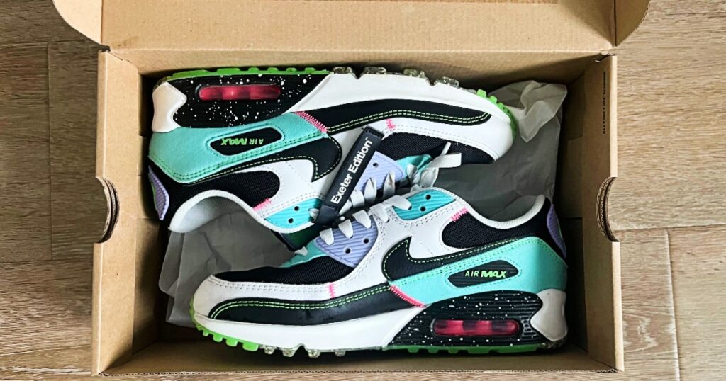 tiffany blue, purple and pink NIKE AIR MAX shoes