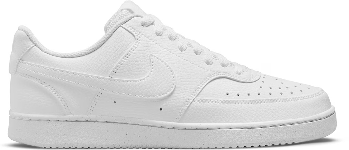 solid white Nike shoe
