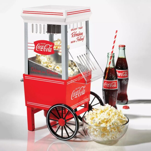 Nostalgia Electrics Coca Cola 12 Cup Hot Air Popcorn Maker