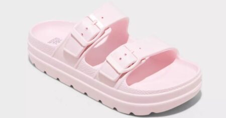 pink slide sandal