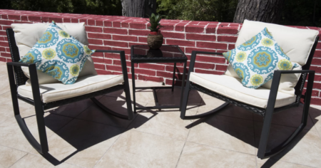 two chairs on a patio