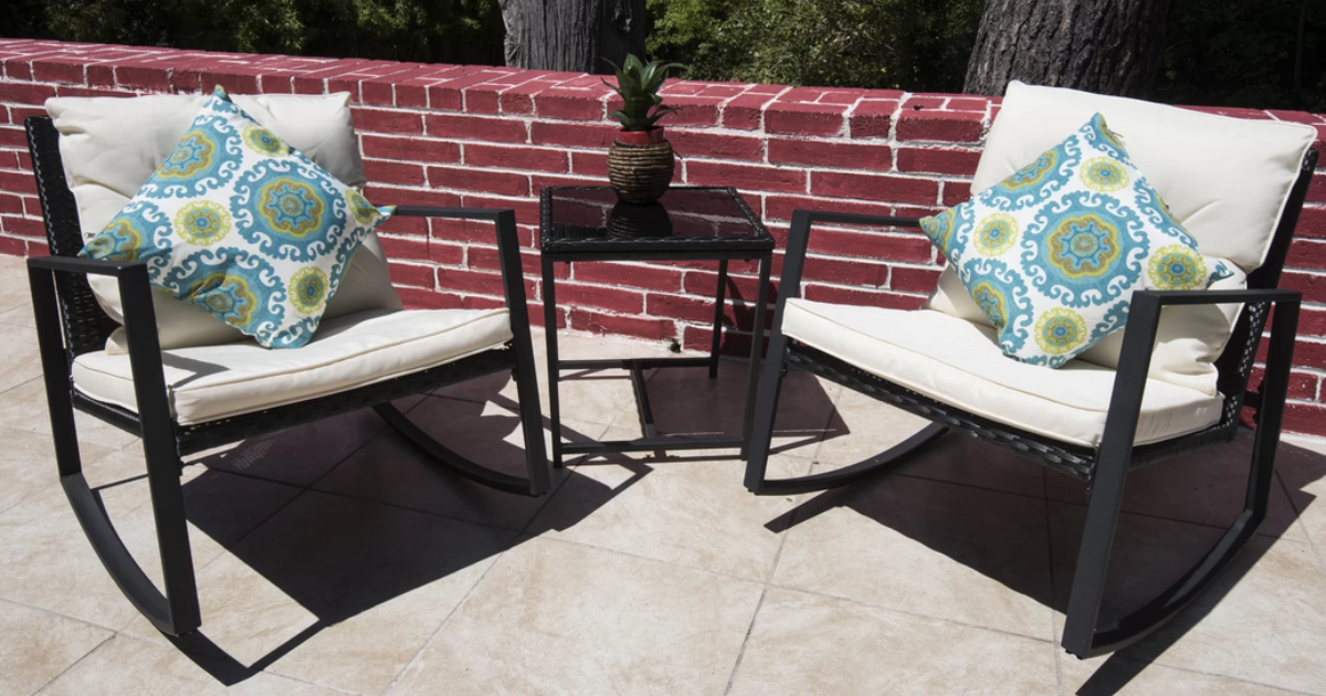 two chairs on a patio