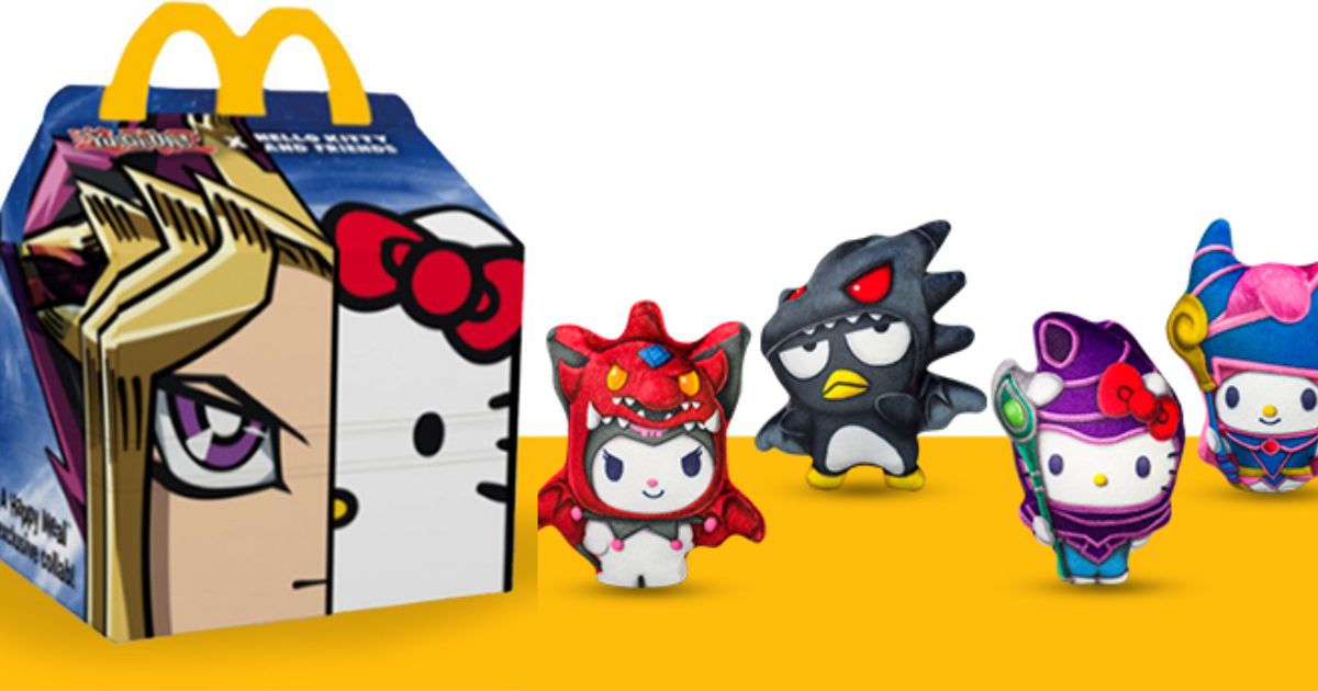 Yu Gi Oh Hello Kitty Happy Meal Yu Gi Oh Hello Kitty Happy Meal toys and box