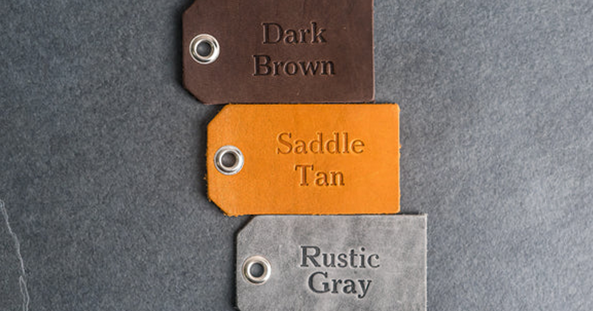 leather luggage tag