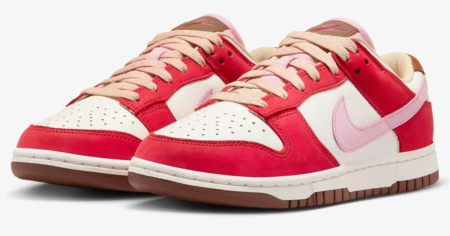 nike dunk low pink red brown