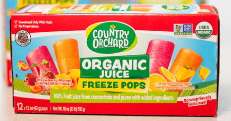 orange juice freeze pops