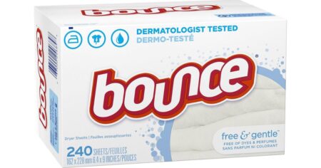 box of Bounce Dryer Sheets