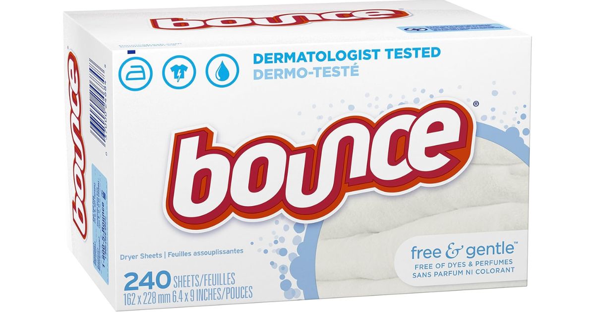 Bounce Dryer Sheets box of Bounce Dryer Sheets