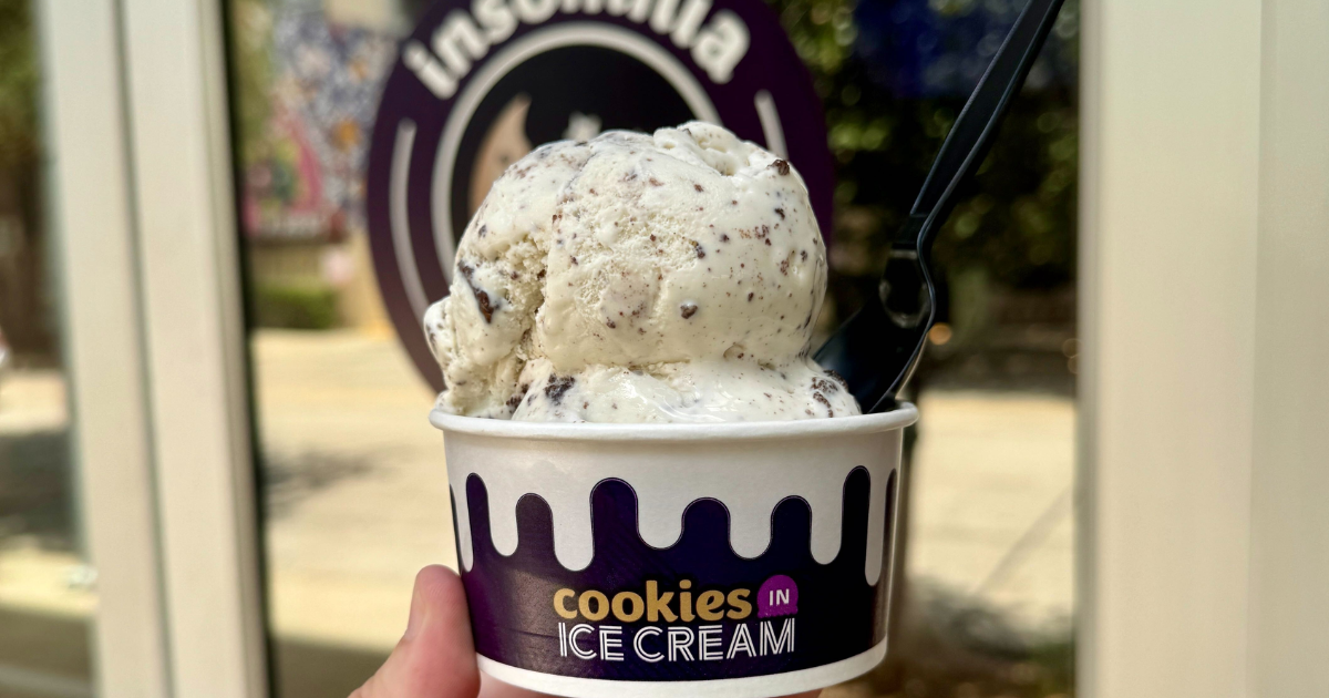Cookies IN Ice Cream at Insomnia Cookies