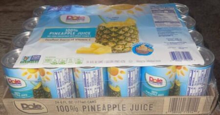 case of Dole Pineapple Juice