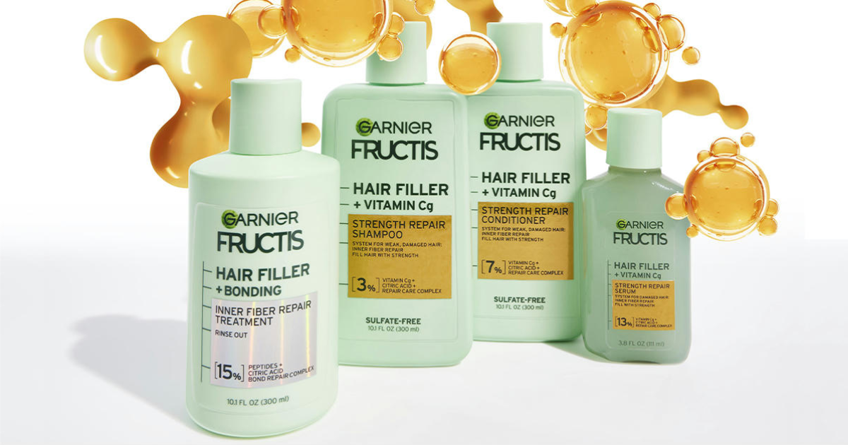Free Garnier Fructis Hair Filler Vitamin Cg Strength Repair Shampoo Conditioner Sample