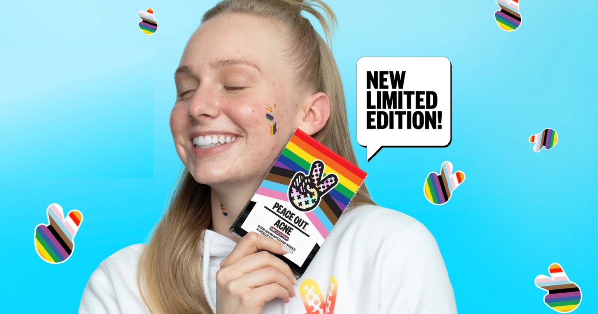 Free Peace Out Skincare Pride Acne Healing Dots