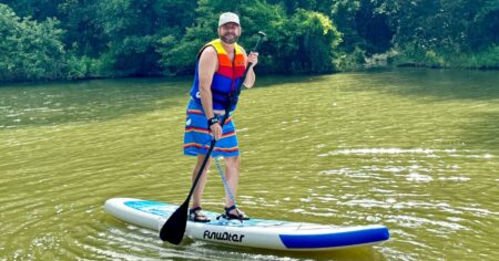 man on a paddleboard