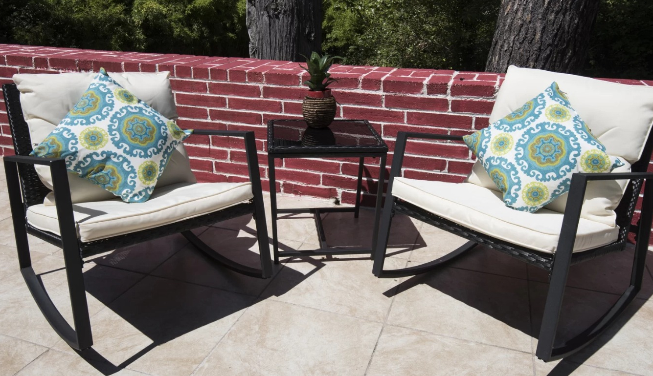 Rocking Chair Set two rocking chairs and a table