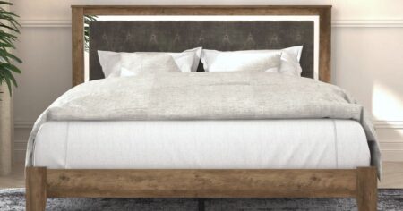 bed with blankets on it