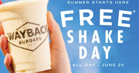 wayback burger free shake day