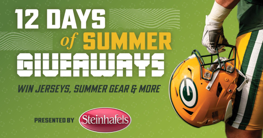 12 Days of Summer Green Bay Packers Giveaways