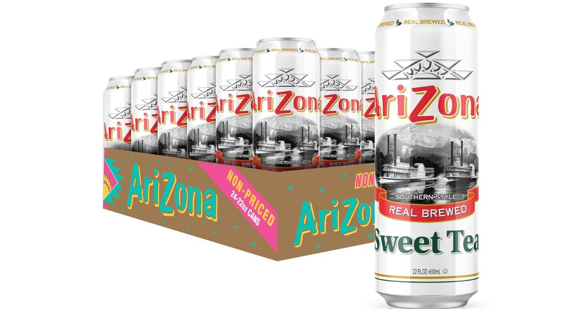 case of Arizona Sweet Tea cans