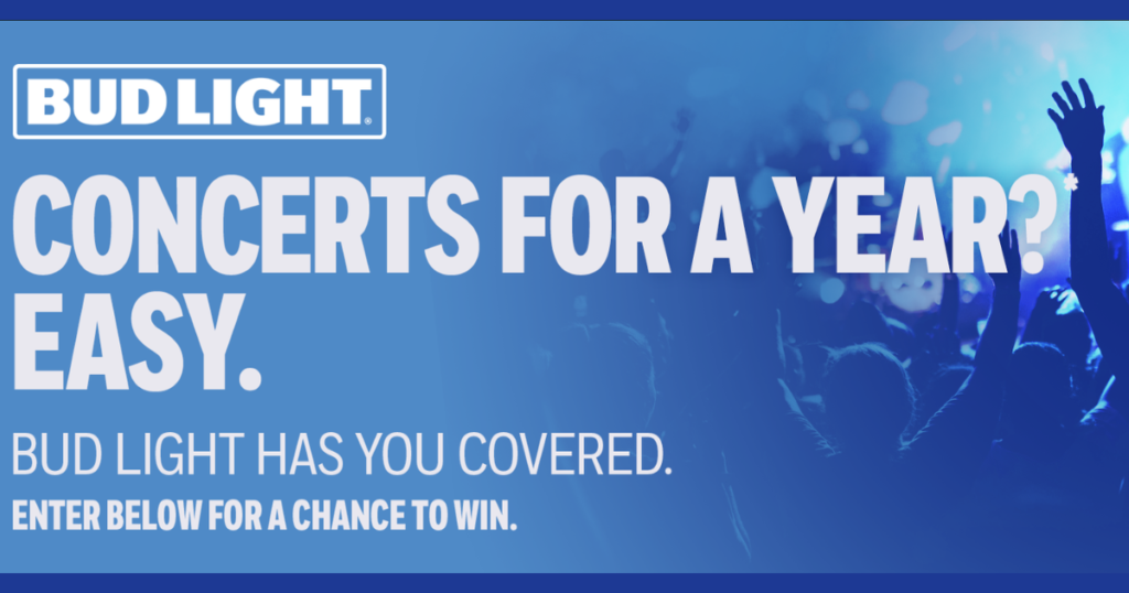 Bud Light Concerts for a Year Sweepstakes