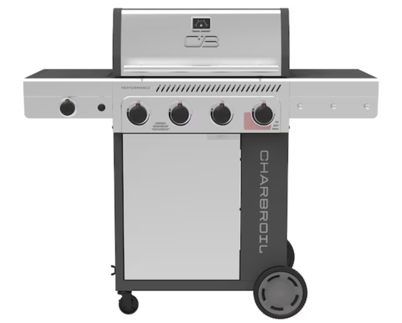 Charbroil Performance Series Gray 4 Burner Liquid Propane Gas Grill 1 Side Burner Charbroil Performance Series Gray 4 Burner Liquid Propane Gas Grill 1 Side Burner