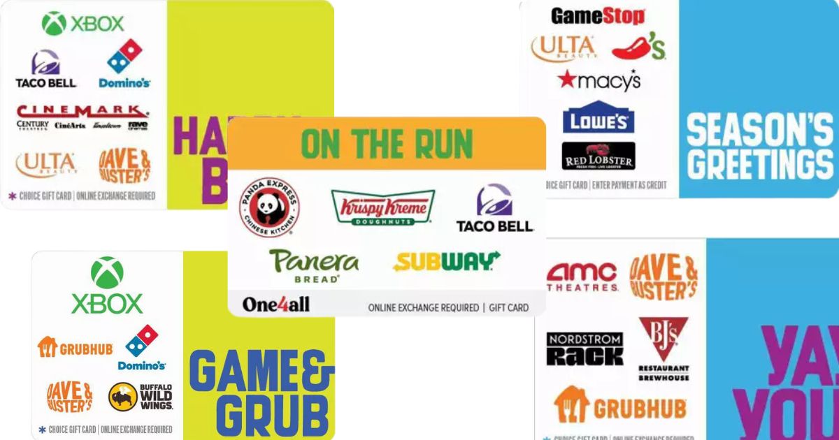 Choice Gift Cards group of Choice Gift Cards