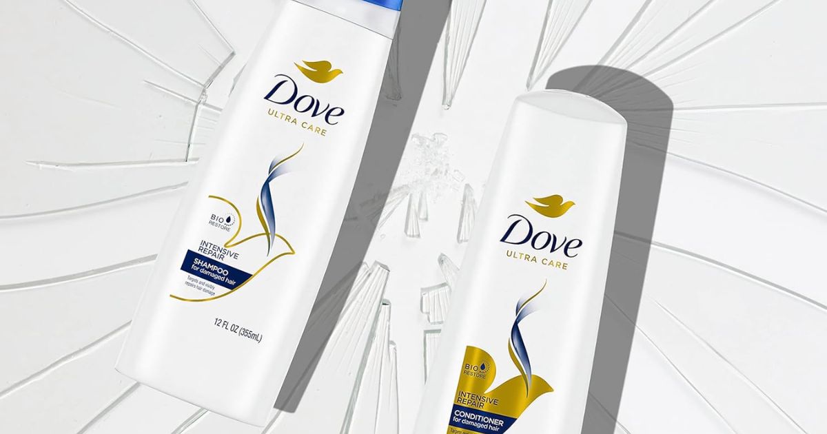 Dove Ultra Care Dove shampoo and conditioner