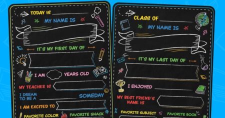 two first day of school signs