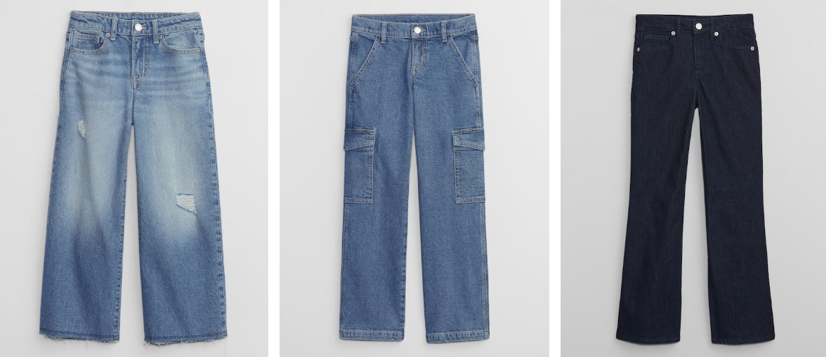 GAP Jeans row of jeans