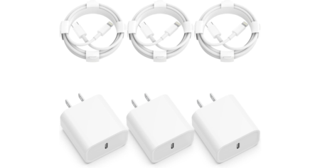 Iphone cords and blocks