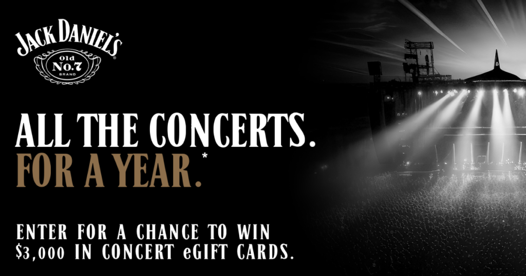 Jack Daniel’s Concerts for a Year Sweepstakes