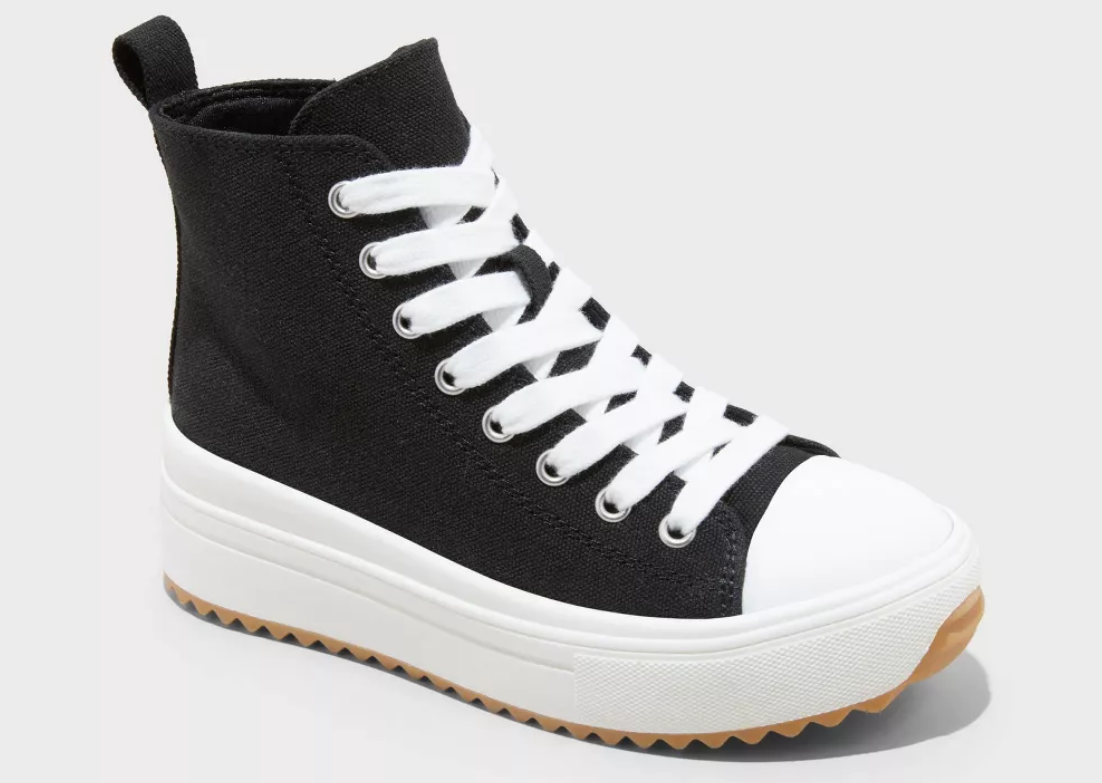 Kids Blakely High Top Sneakers black and white sneakers