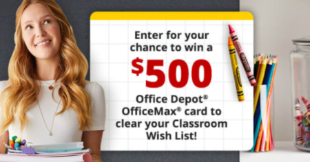 Office Depot OfficeMax Classroom Wish List Giveaway
