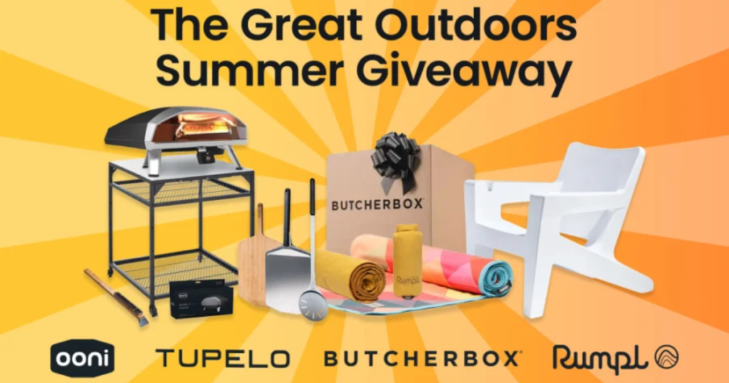 Ooni Tupelo Goods Rumpl and Butcherbox Great Summer Outdoors Giveaway