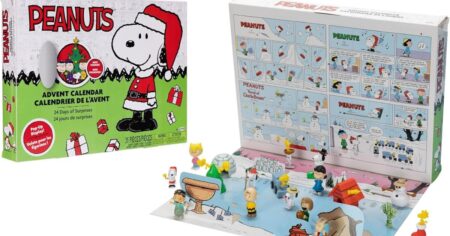 Peanuts advent calendar with figures