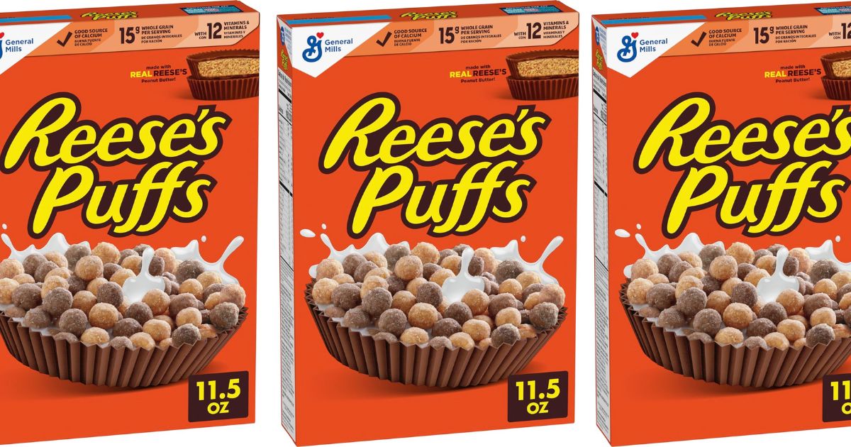 Reese s Puffs 1 row of Reese's Puffs boxes