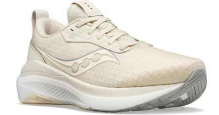 cream and white sneaker