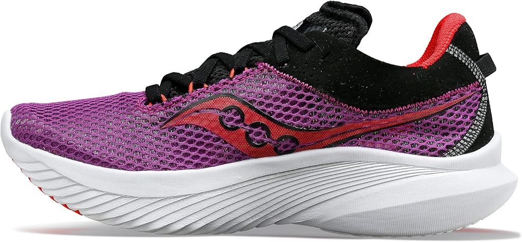 Saucony Women s Kinvara 14 Sneaker purple, black, and white Saucony sneaker