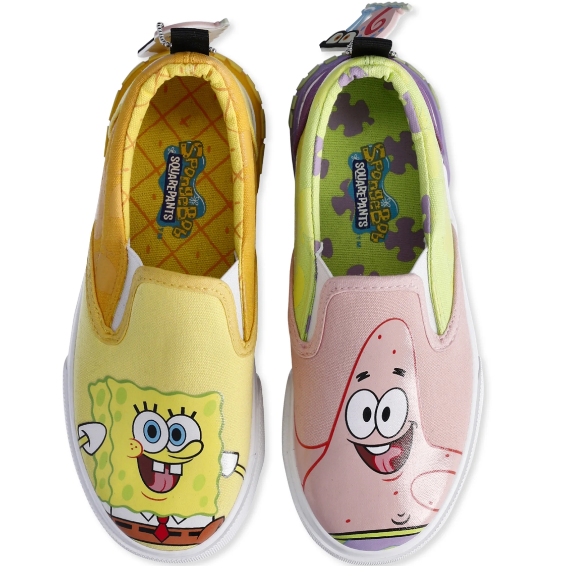 SpongeBob SquarePants Little Big Boys Slip On Sneakers