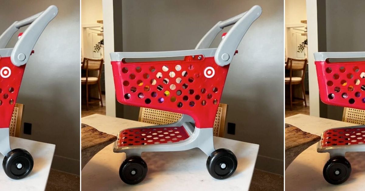 Target Cart three images of a Target cart