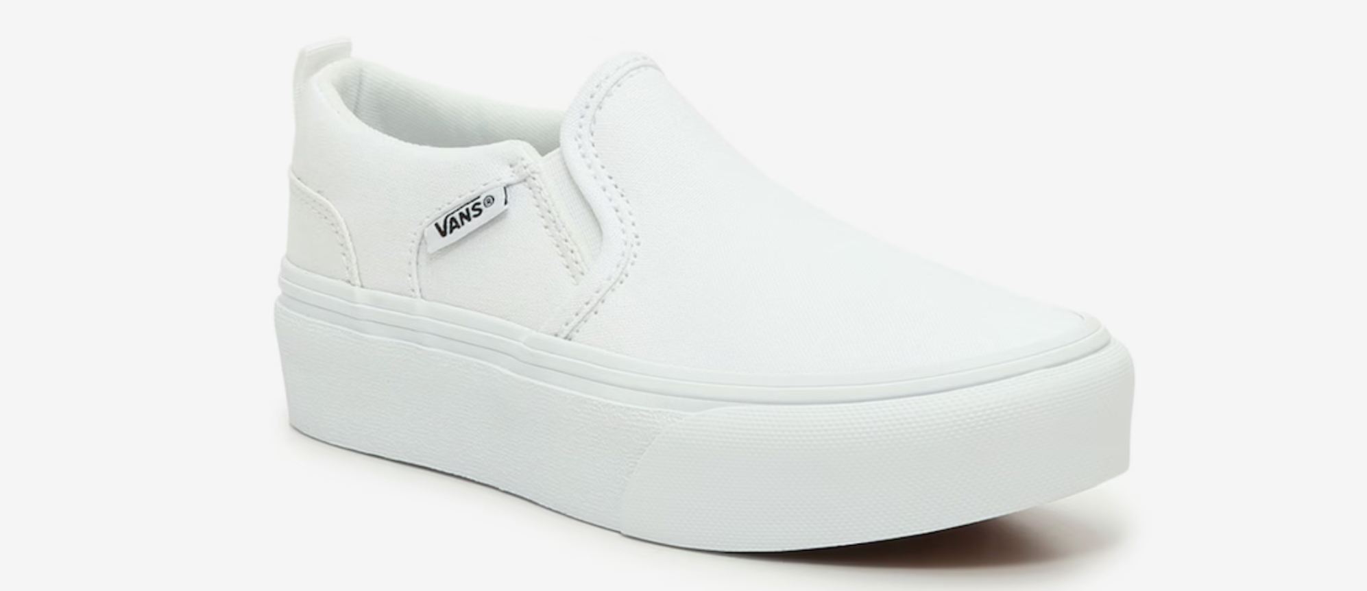 solid white VANS sneaker