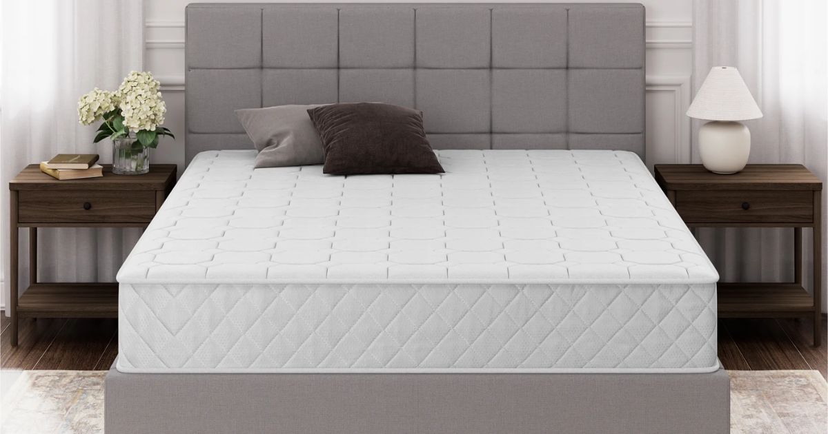 Zinus King Mattress mattress on a bedframe