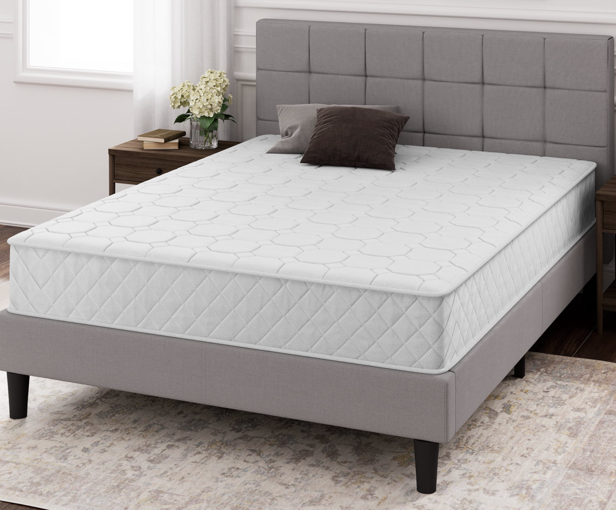 Zinus Mattress mattress on a frame