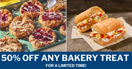 50% Any Bakery Treat For A Limited Time At Panera!!