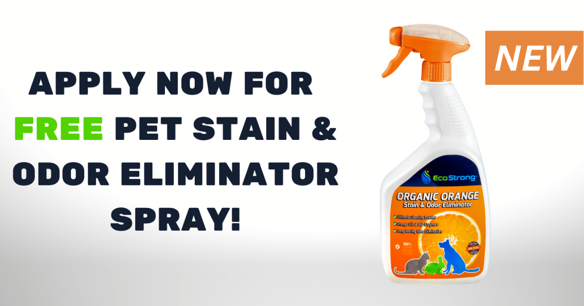 Apply to Try Organic Orange Pet Stain Odor Eliminator for Free!