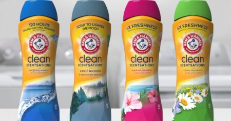 row of Arm Hammer Scent Boosters