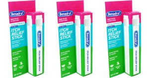 Benadryl Itch Stick row of Benadryl Itch Sticks