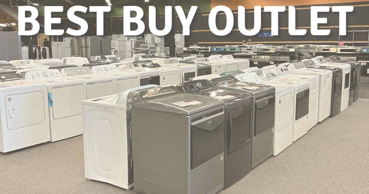 Best Buy Outlet inside a best buy outlet store showing large appliances at a discount